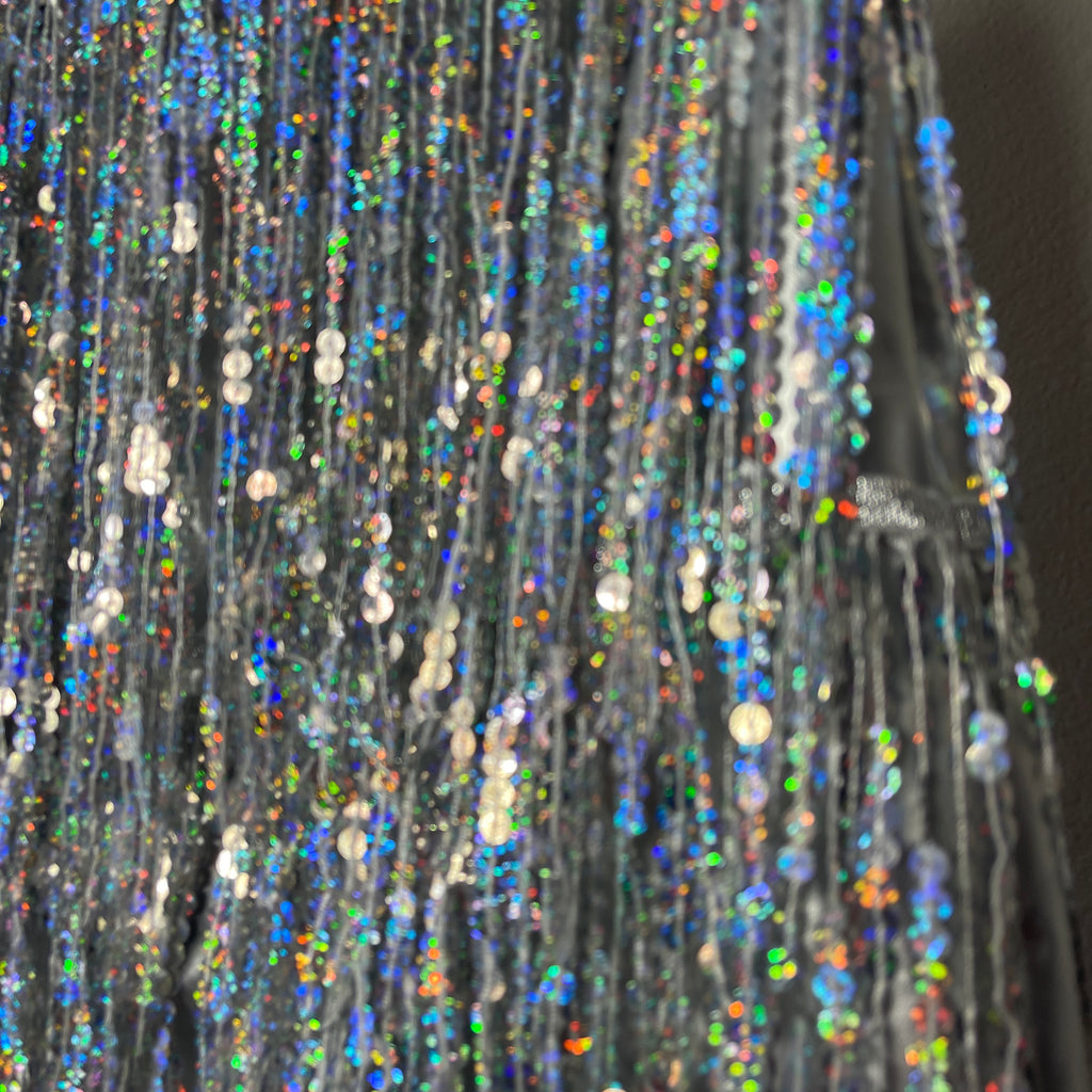 Silver Sequin Skirt