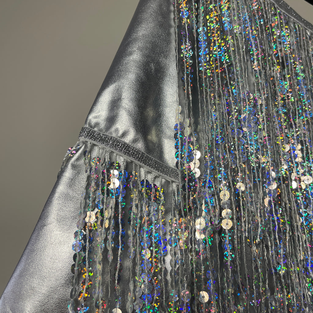 Silver Sequin Skirt