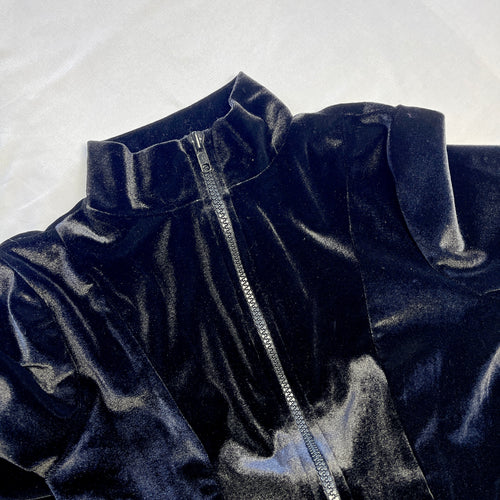 Black Velvet Long Sleeve Jumpsuit