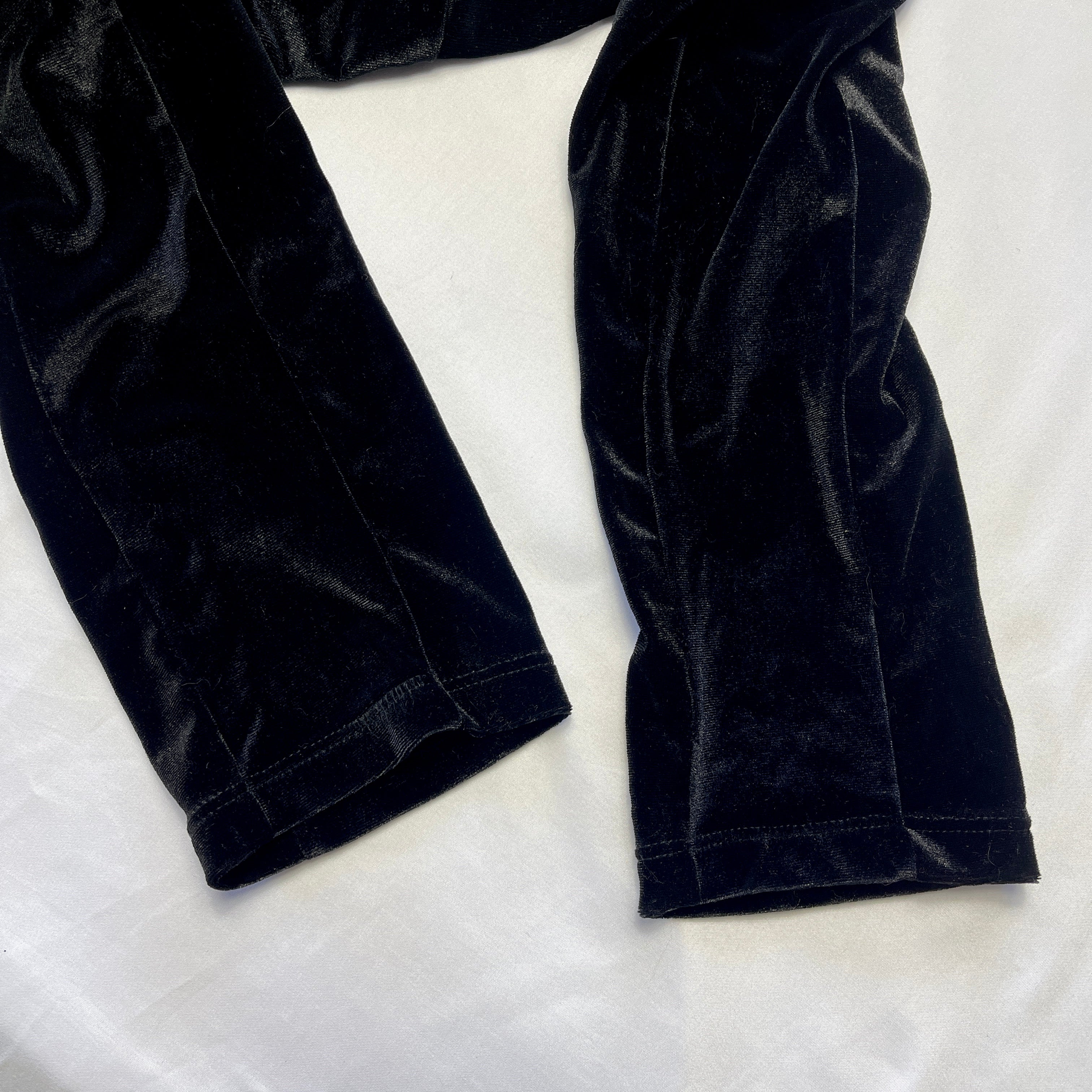 Black Velvet Long Sleeve Jumpsuit