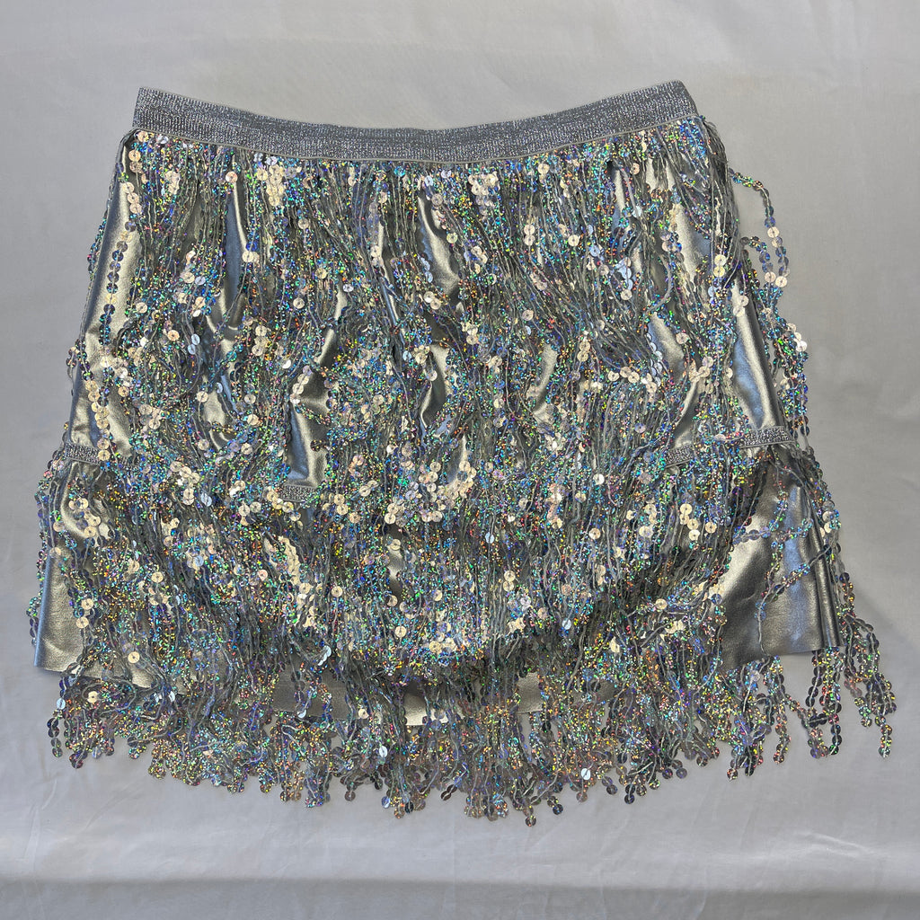 Silver Sequin Skirt