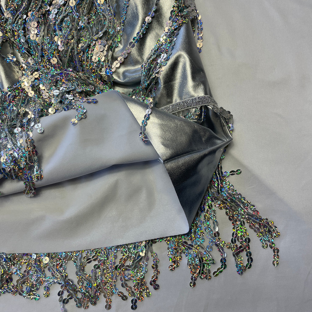 Silver Sequin Skirt