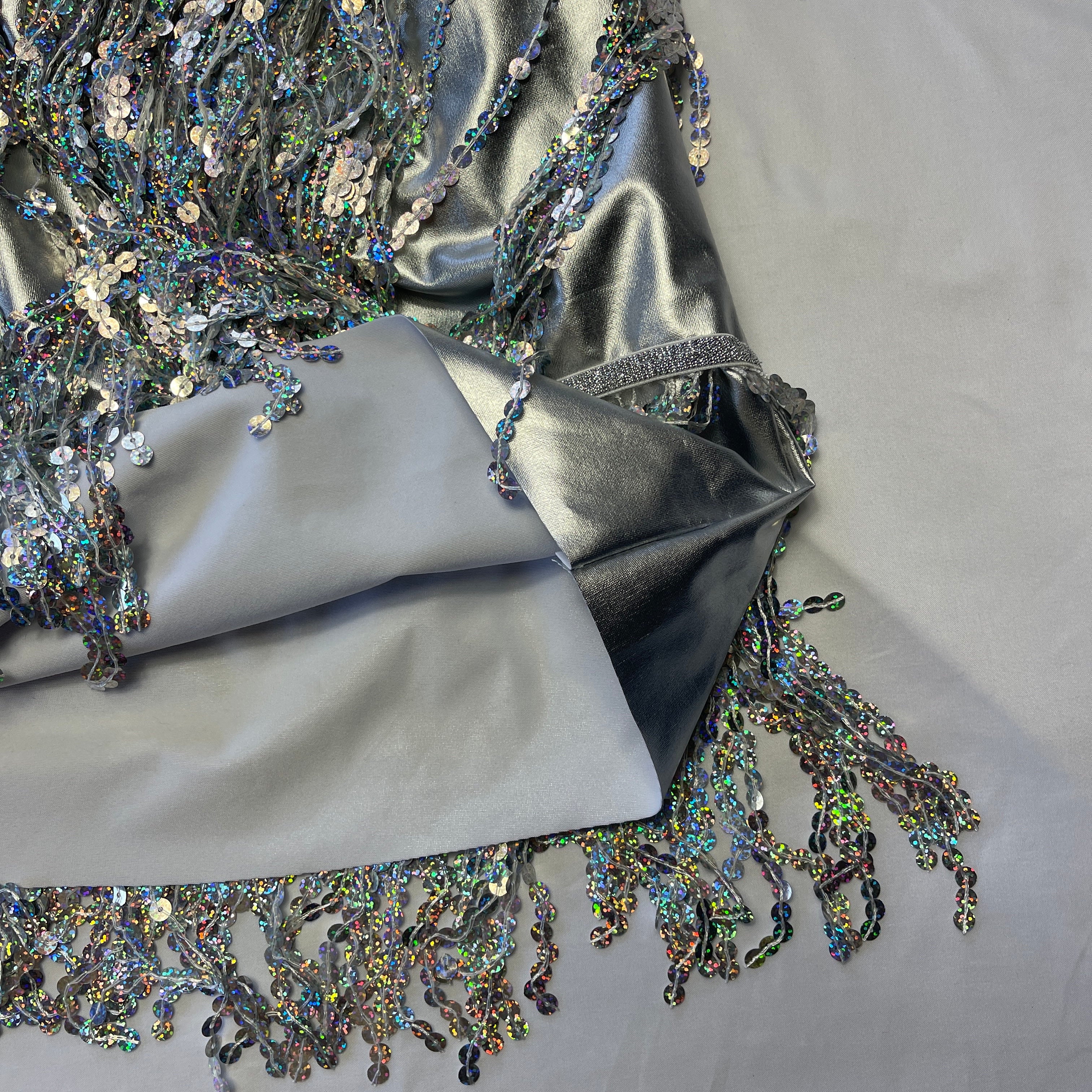 Silver Sequin Skirt