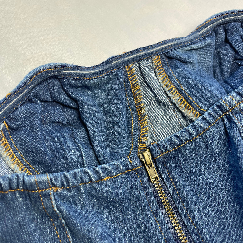 Strapless Studded Demin Jumpsuit