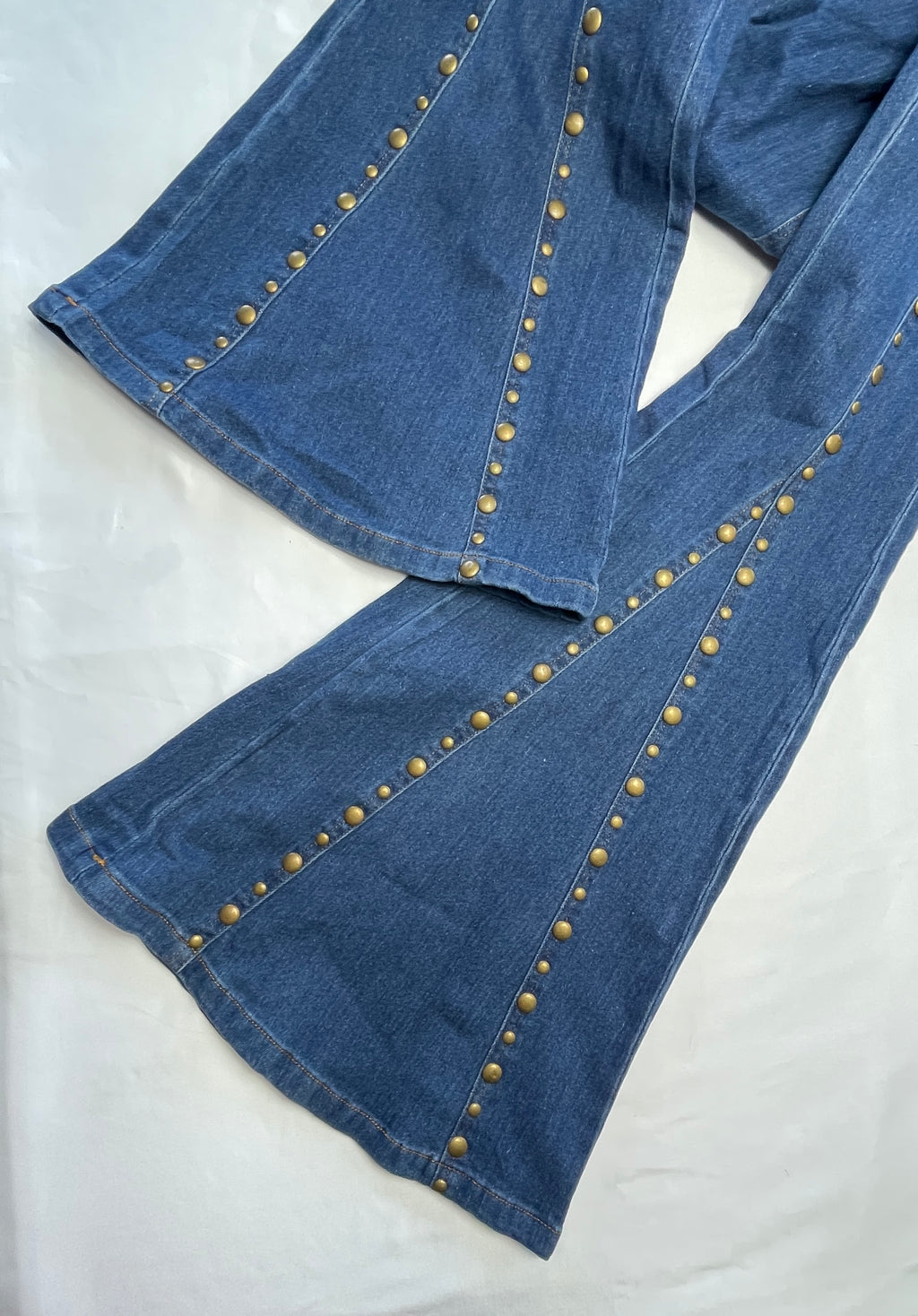 Strapless Studded Demin Jumpsuit