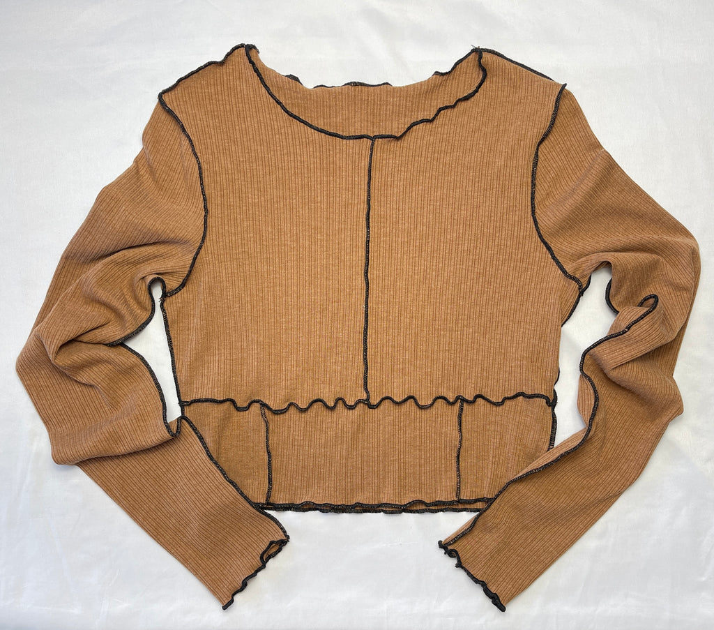 Brown Knit Long Sleeve