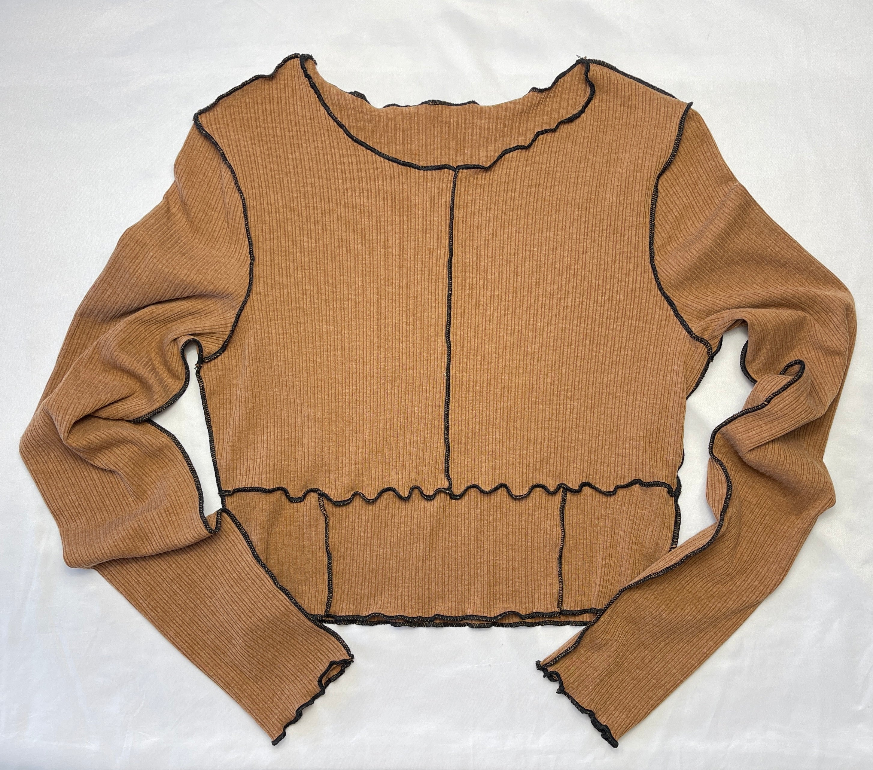 Brown Knit Long Sleeve