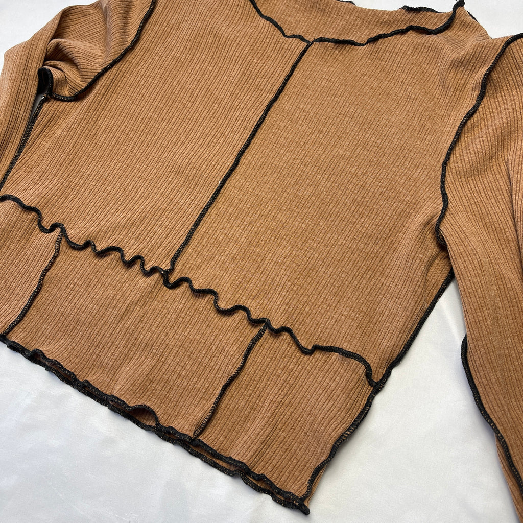 Brown Knit Long Sleeve